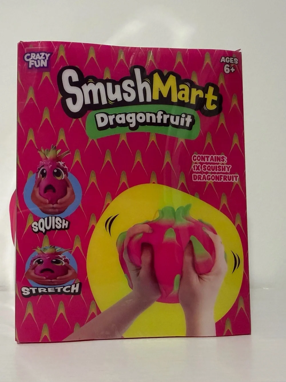 SmushMart Dragonfruit Giant Squishy Fidget Toy Pink Fruit NEW